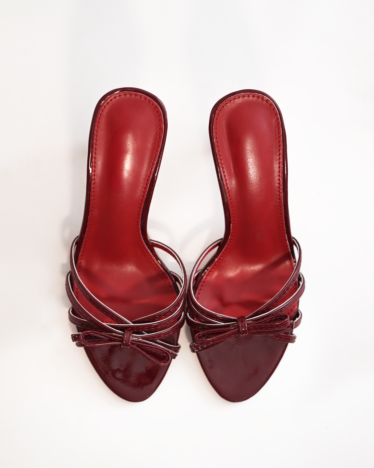 Burgundy Bow Heels