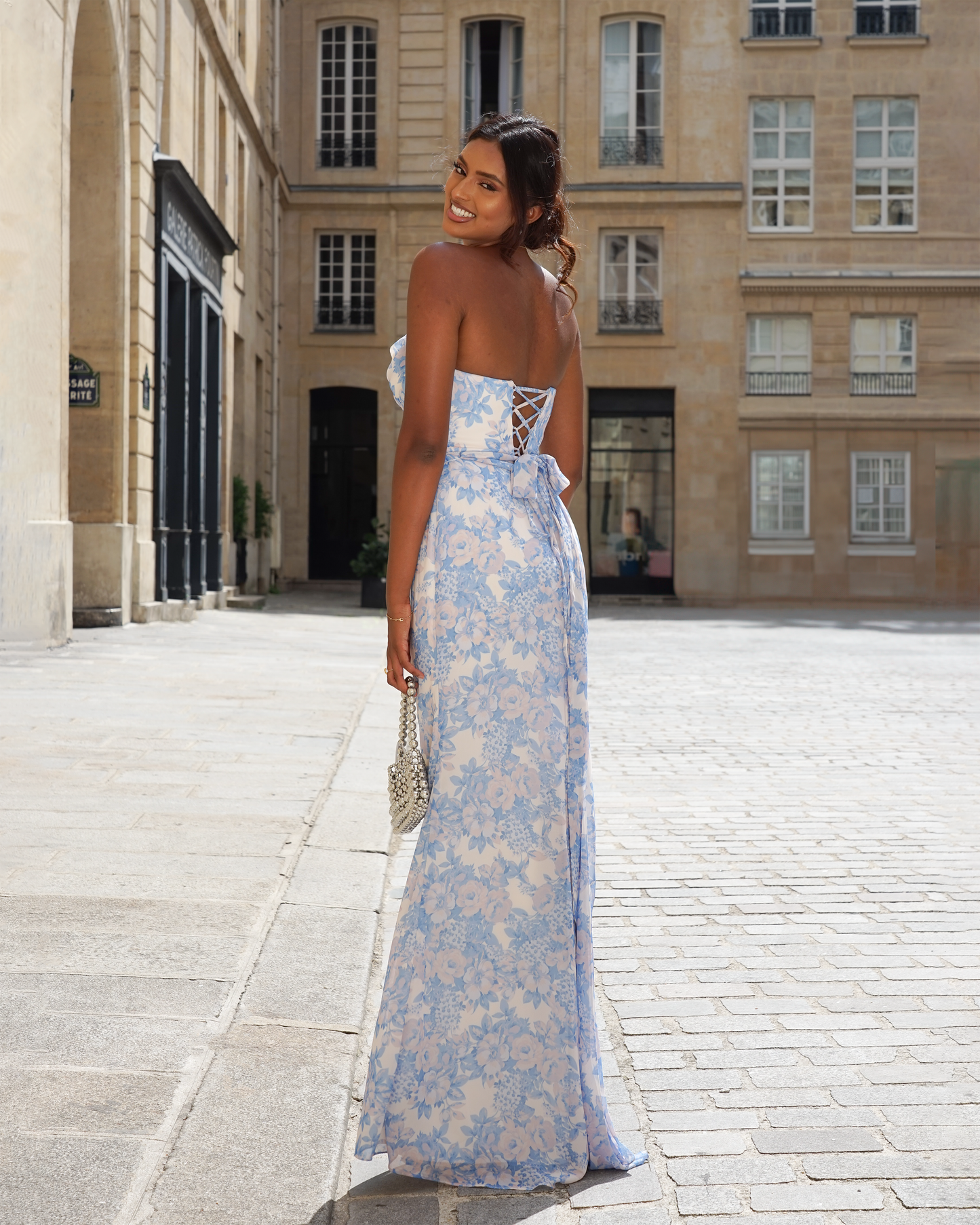 Selina Floral Strapless Dress