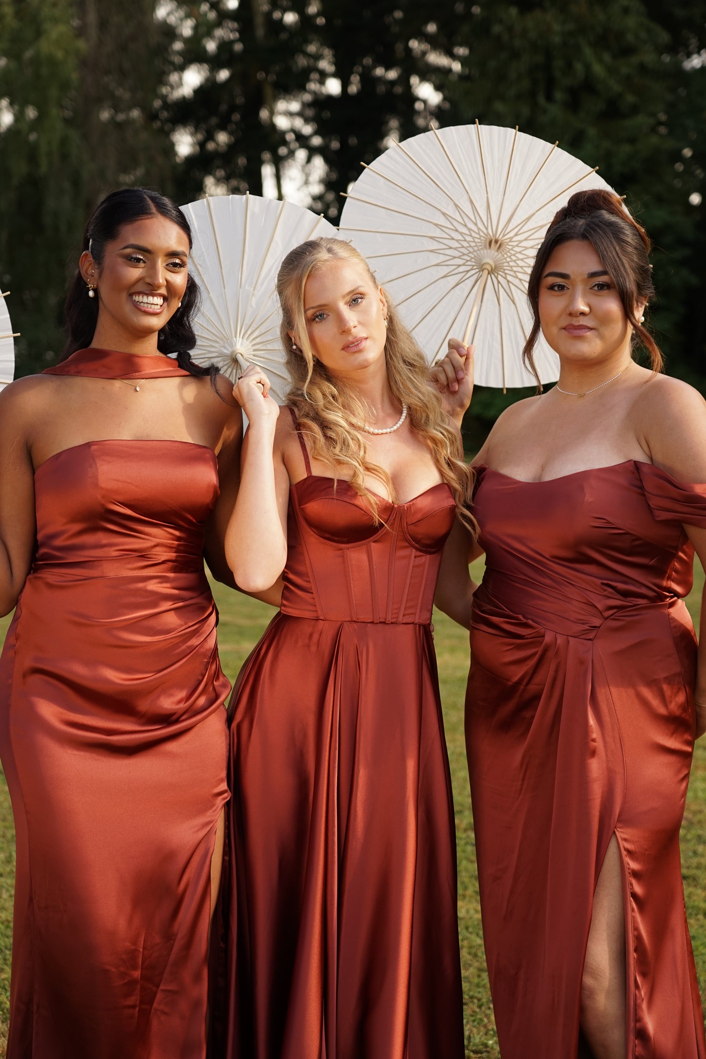 Brown Strapless Dress