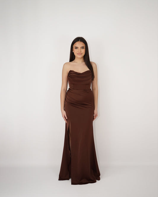Robe Bustier Marron