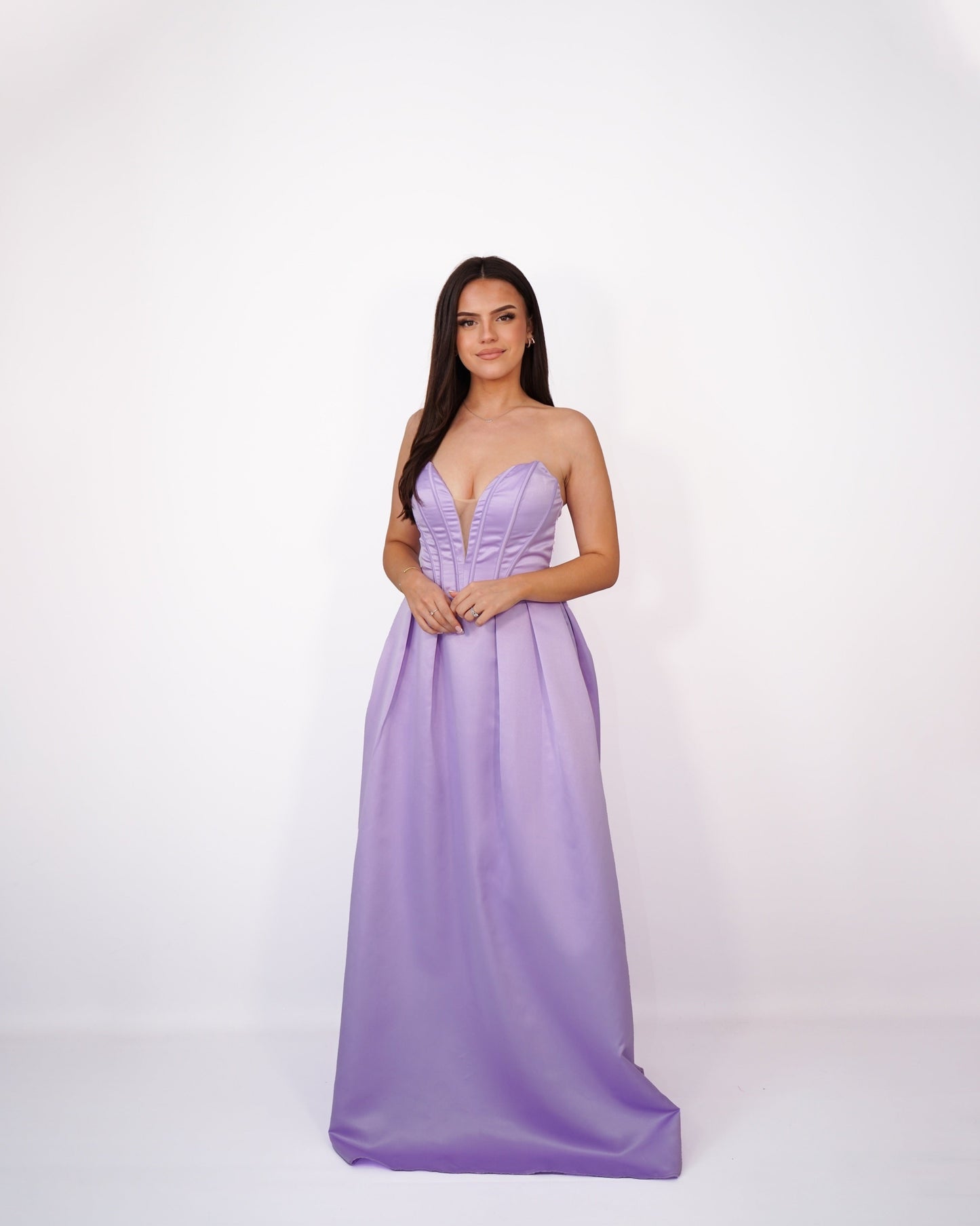 Robe bustier évasée lilas