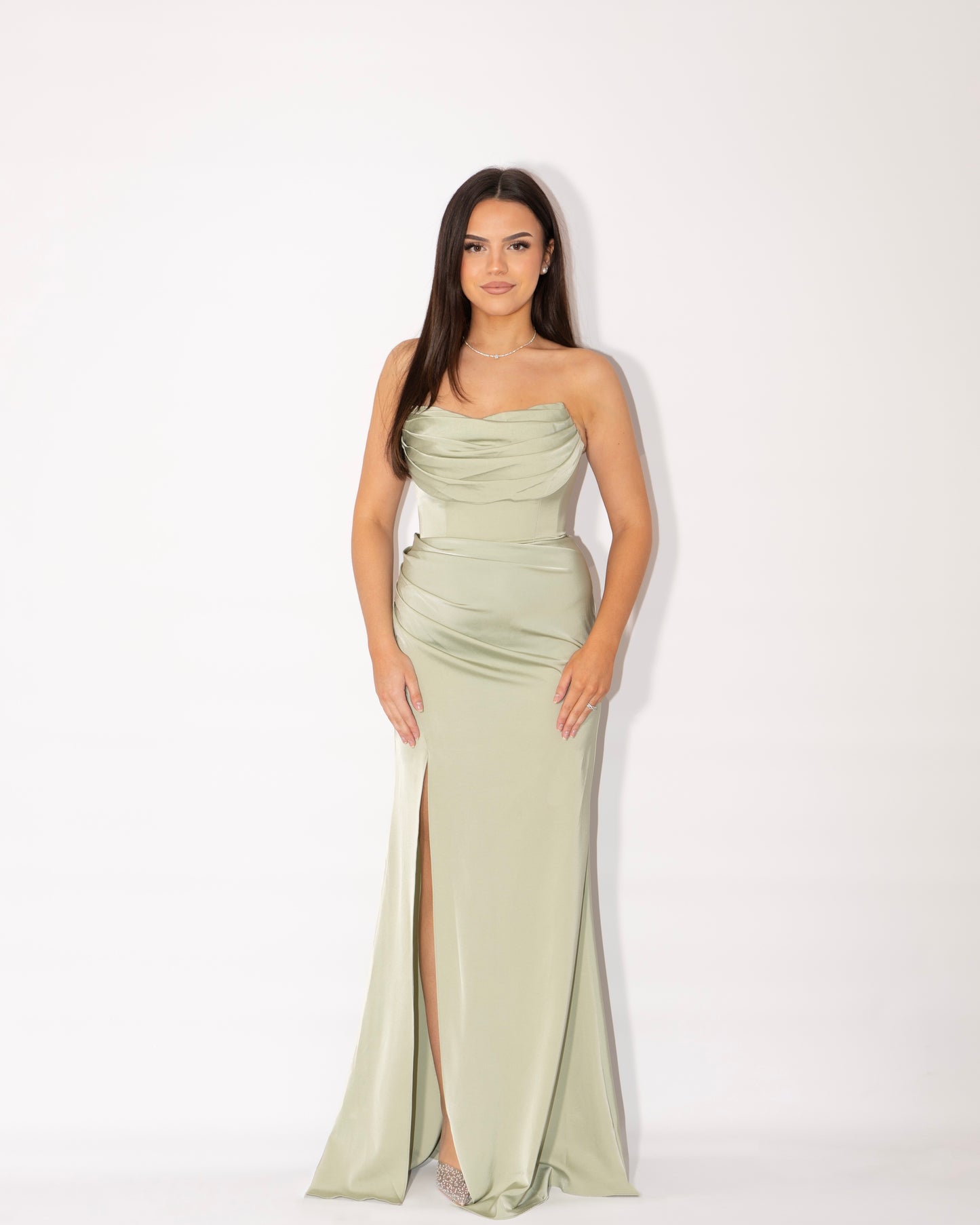 Robe Bustier Verte Sauge