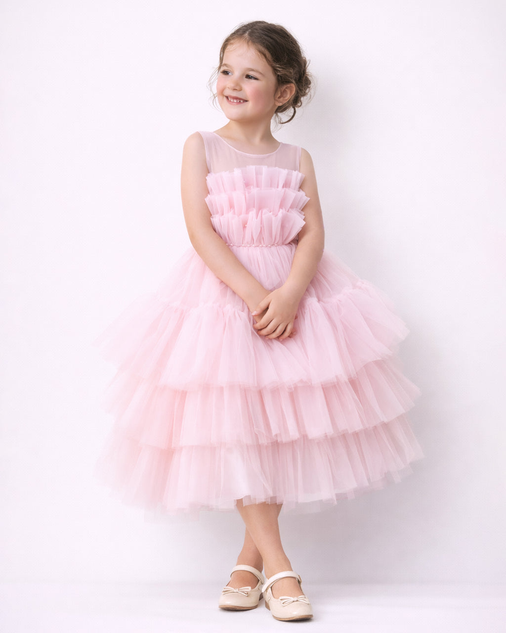 Lily - Robe enfant rose