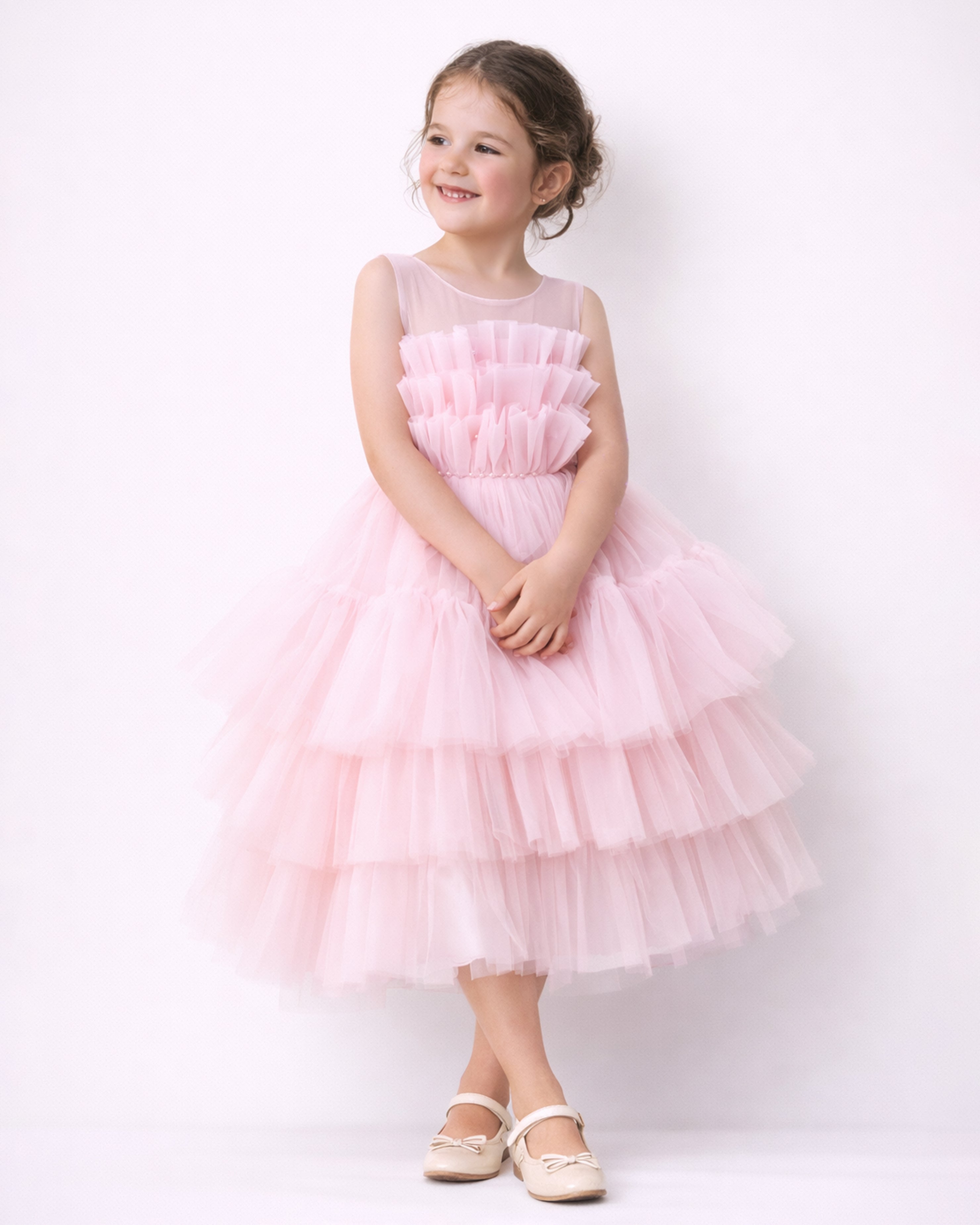 Lily - Robe enfant rose