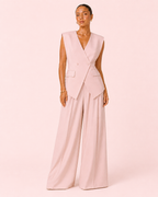 Anna - Veste blazer structurée rose