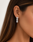 Éclat - Boucles d'oreilles rond argent