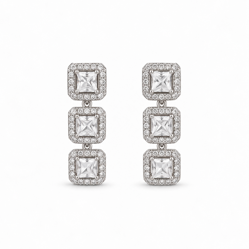 Éclat - Boucles d'oreilles rond argent