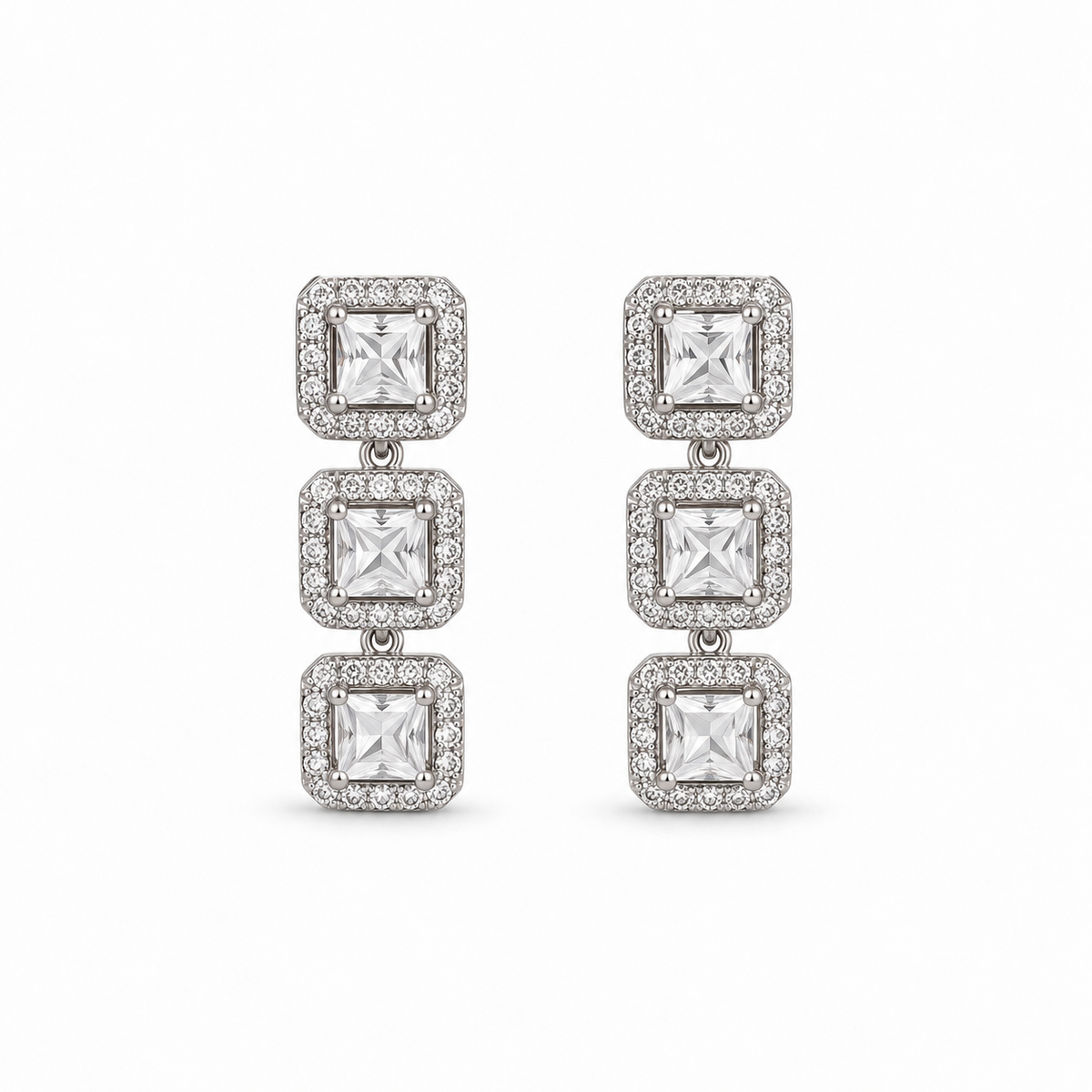 Éclat - Boucles d'oreilles rond argent