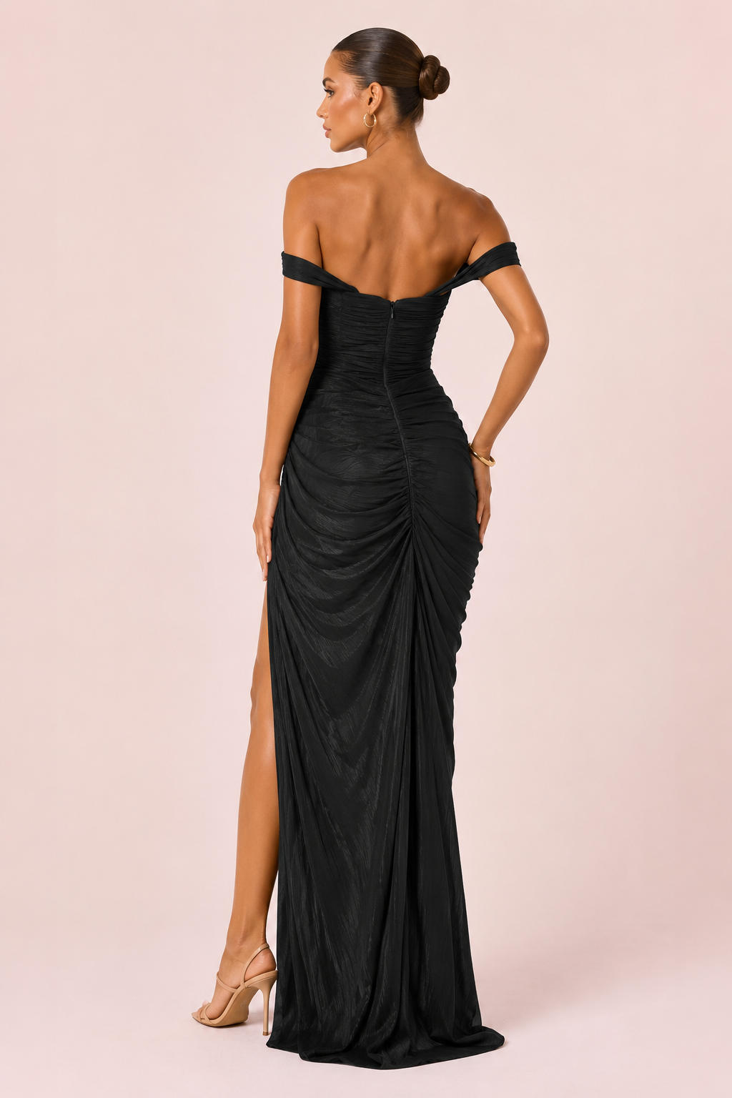 Camélia - Longue robe bustier noir