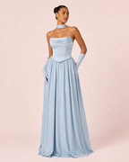 Célia - Longue robe bleu