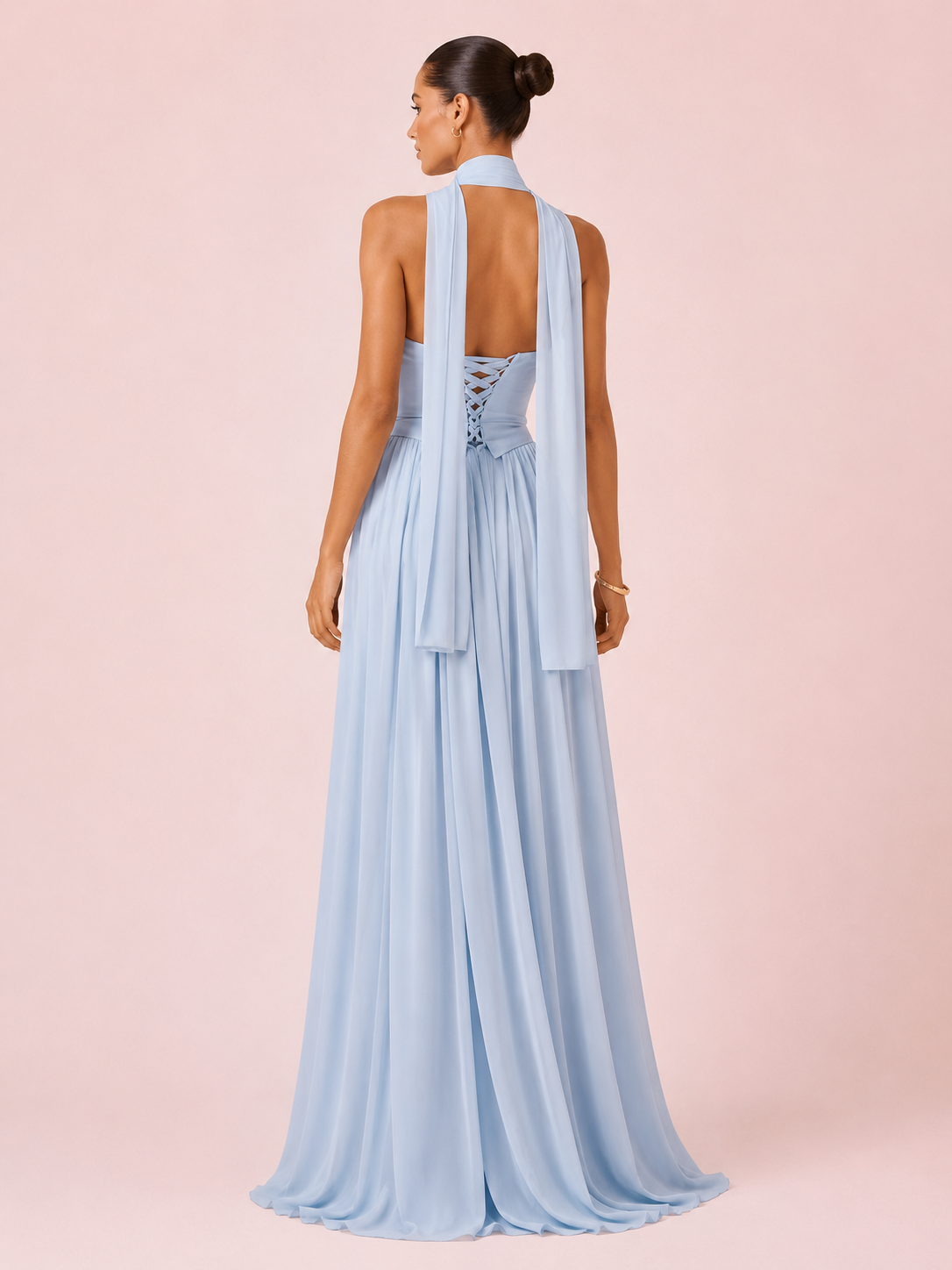 Célia - Longue robe bleu