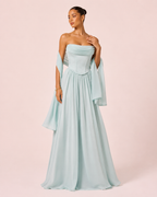 Célia - Longue robe vert d'eau