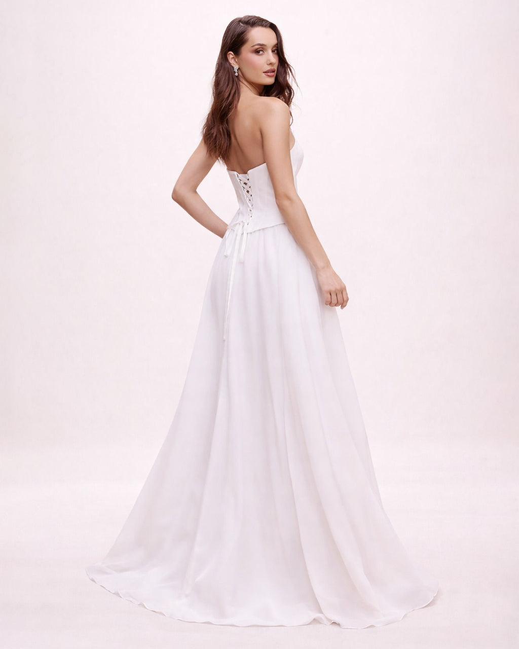 Lily - Longue robe corset jupe fluide