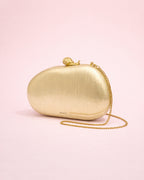 Bella - Clutch doré à fermeture escargot