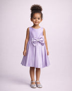 Lilirose - Robe enfant en satin lilas