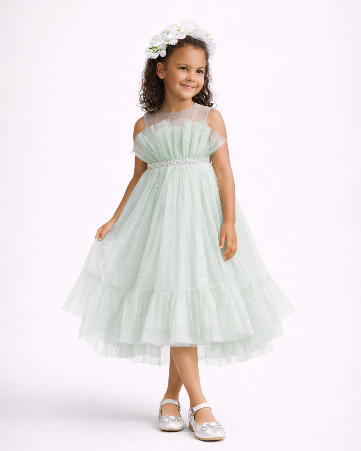 Lola - Robe enfant verte