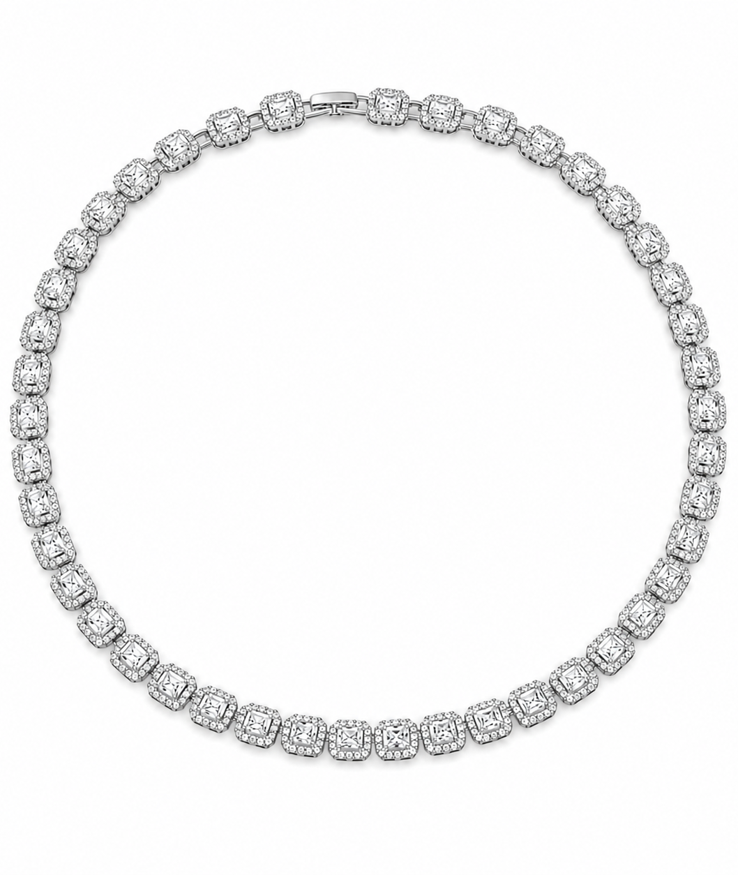 Collier Éclat carré argent