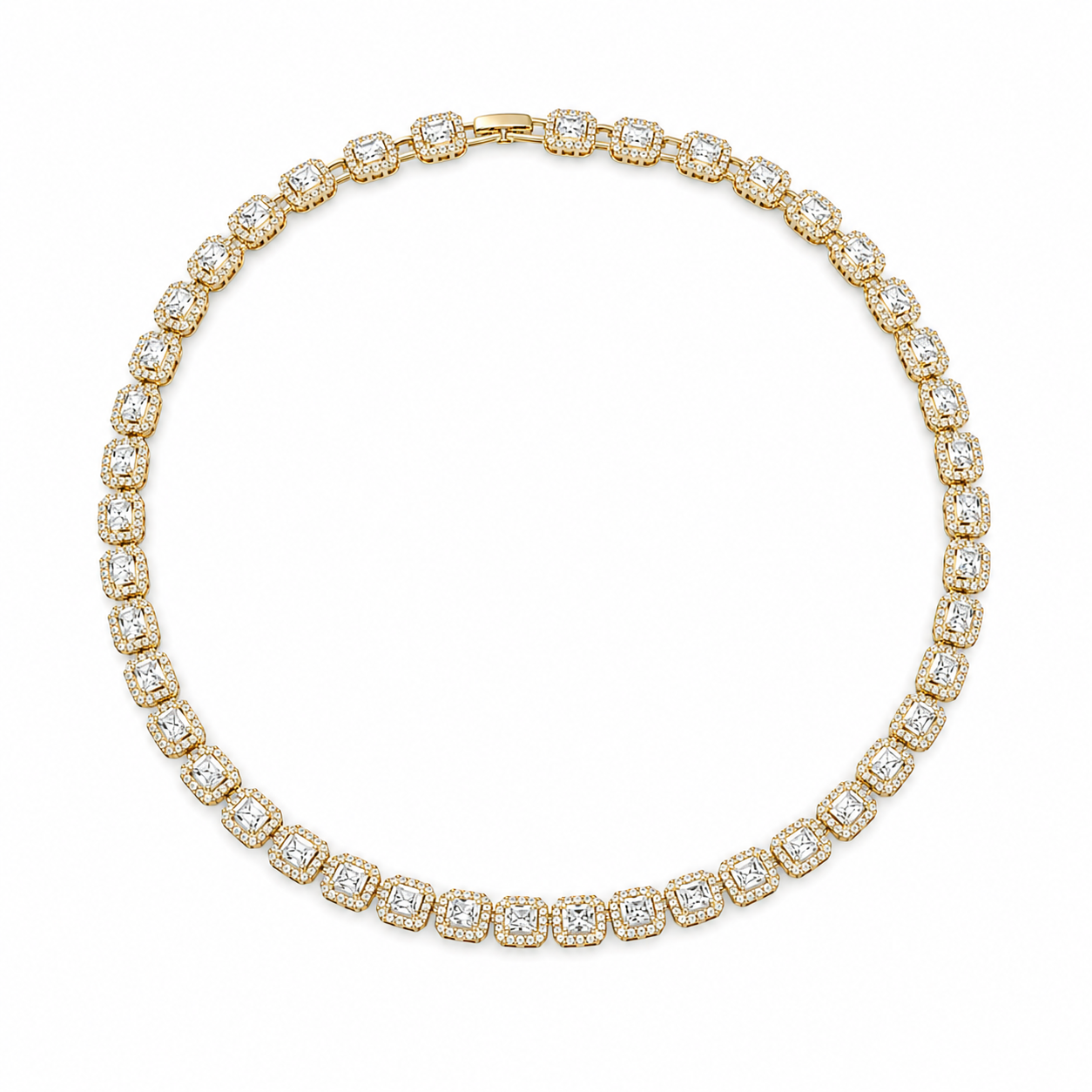 Collier Éclat carré doré