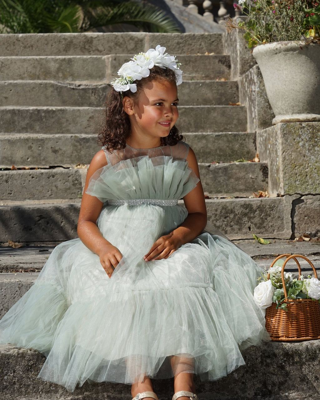 Lola - Robe enfant verte