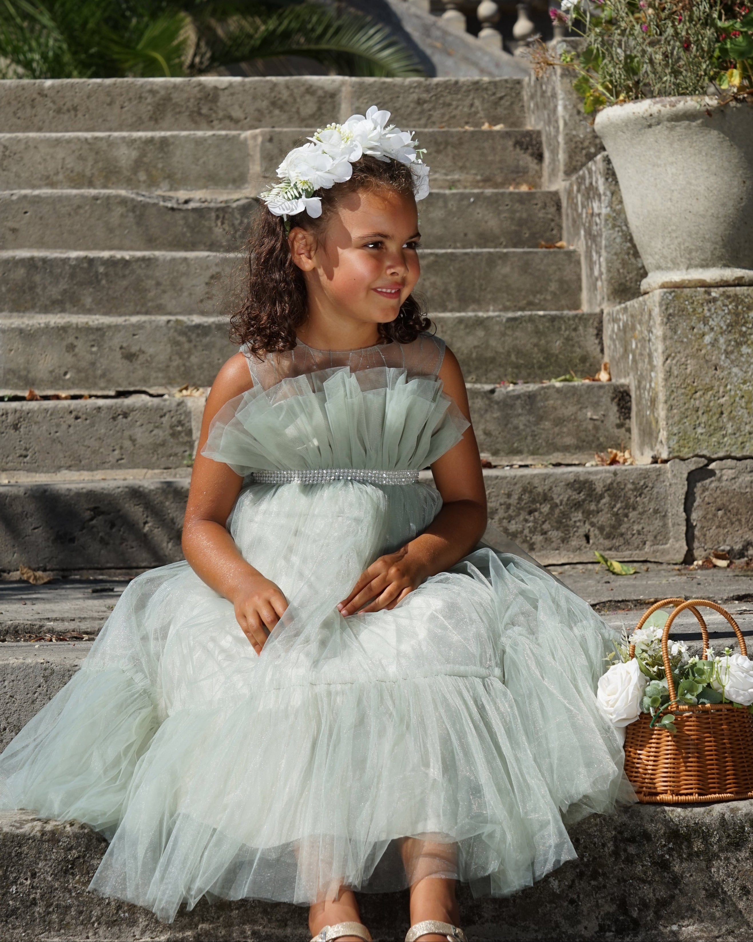 Lola - Robe enfant verte