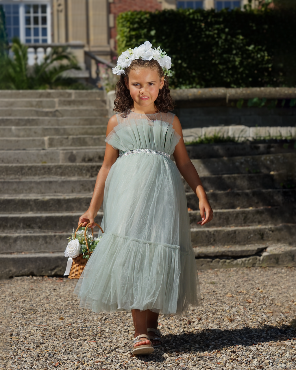 Lola - Robe enfant verte