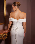 Eden - Long draped red dress