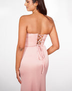 Laure - Robe bustier rose