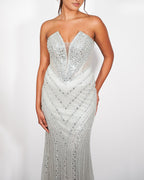 Kiara - Robe longue argentée