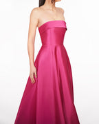 Lisa - Robe bustier fuchsia