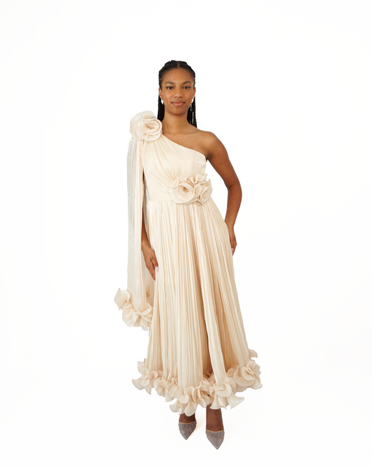 Joy Robe Asymétrique Champagne