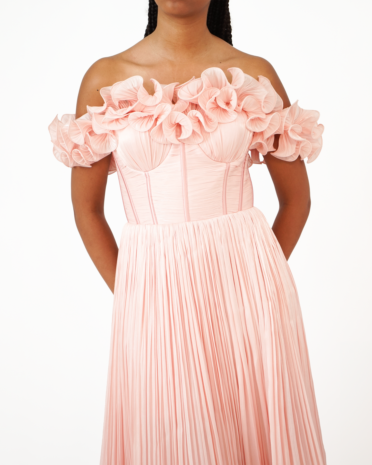 Emmy Robe Corset Fleurie Rose
