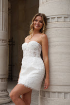 Robe de Mariée Courte Bustier