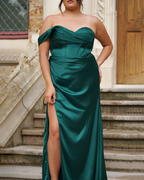 Brown Strapless Dress