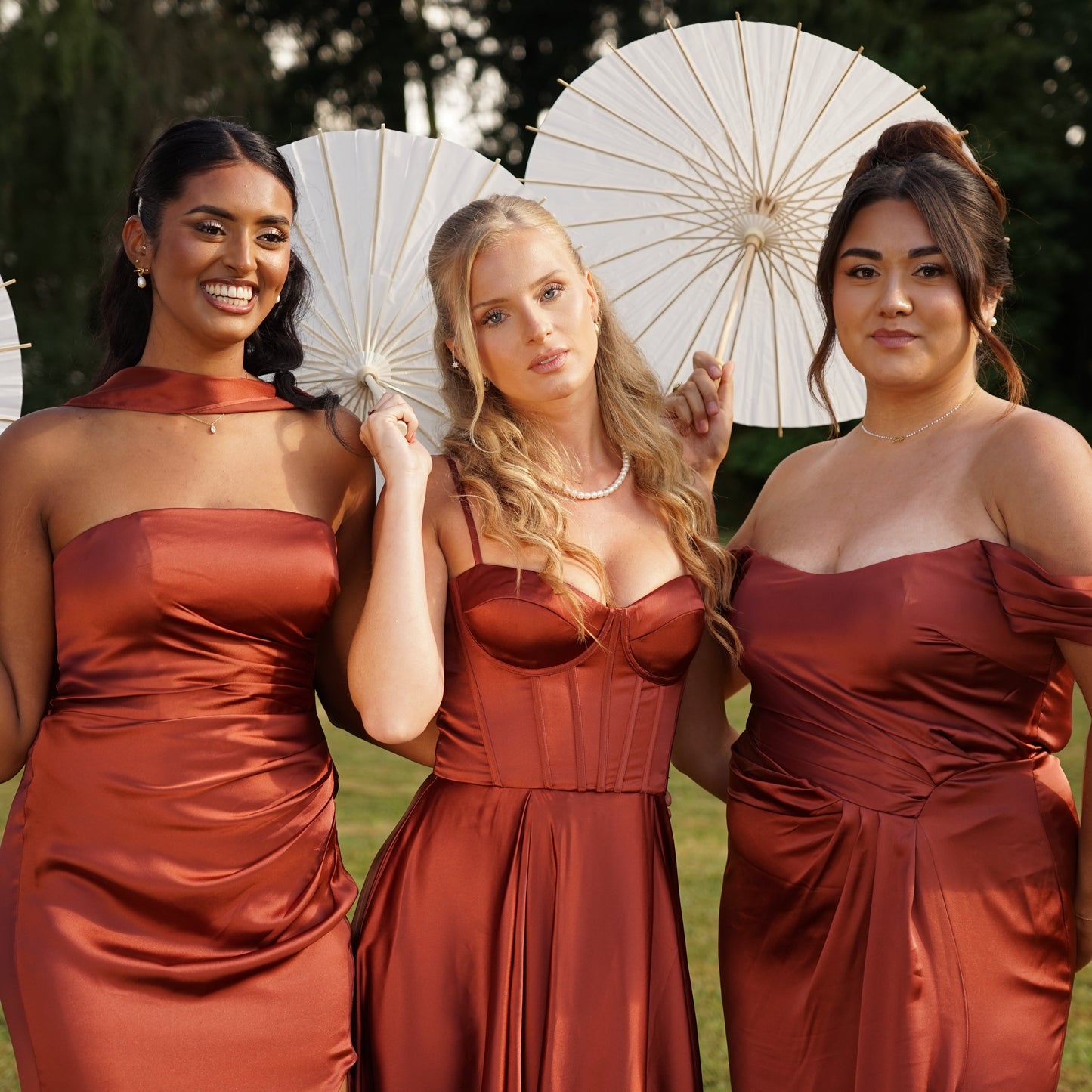 Brown Strapless Dress