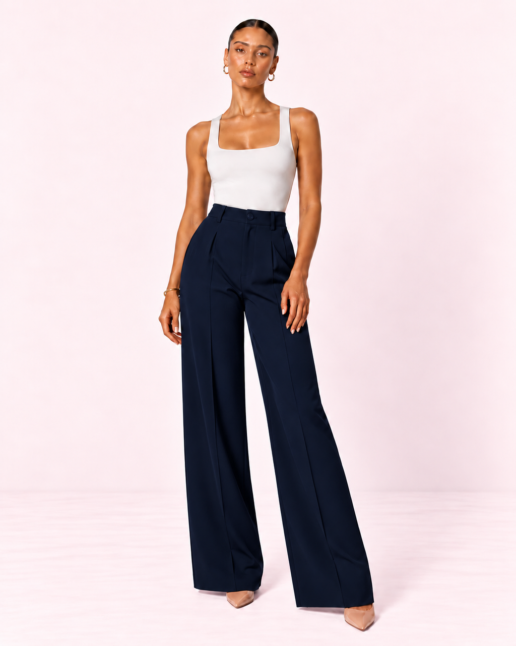 Emilie - Pantalon bleu marine