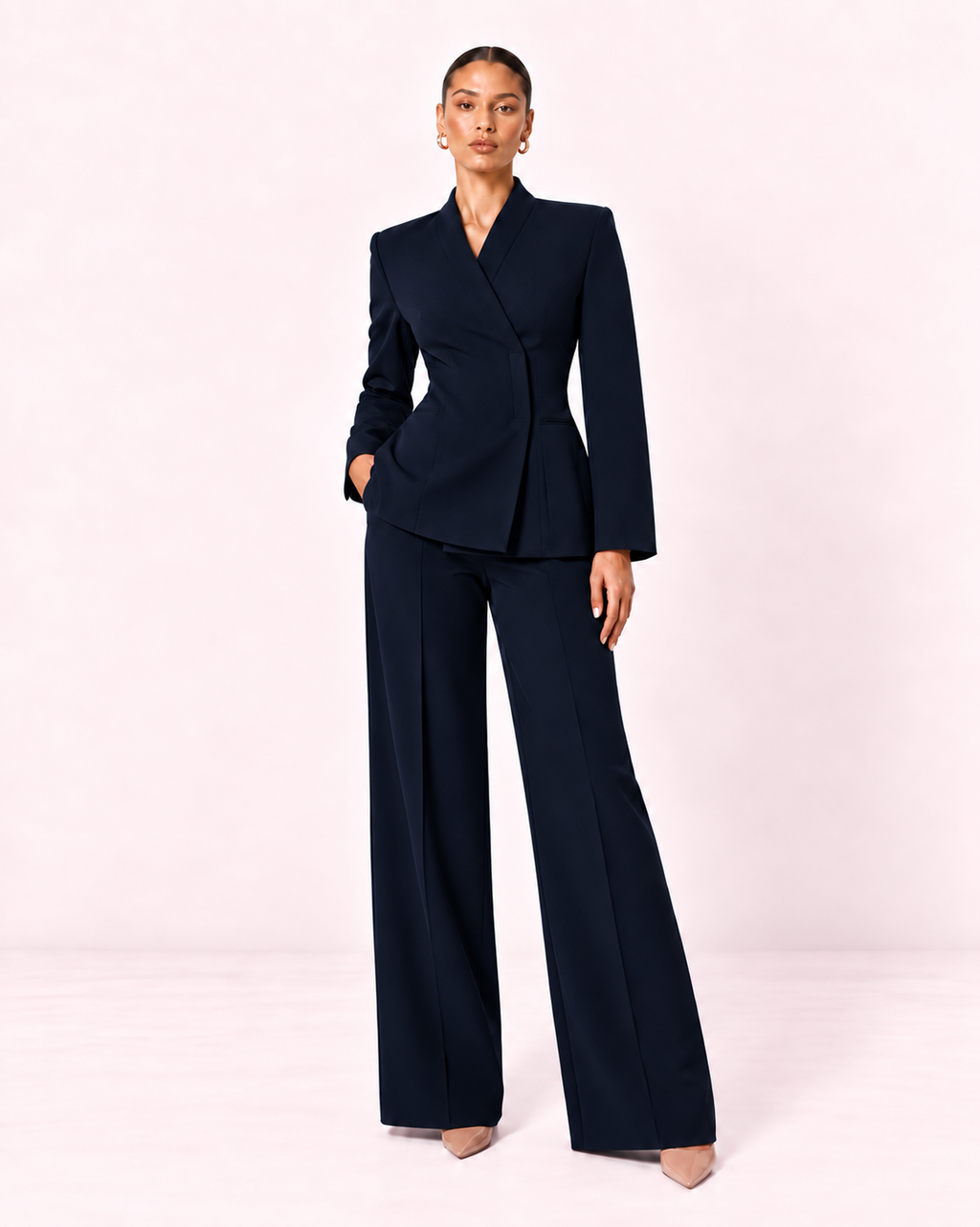 Emilie - Pantalon bleu marine