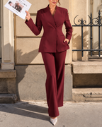 Emilie - Pantalon bordeaux