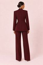 Emilie - Veste blazer bordeaux