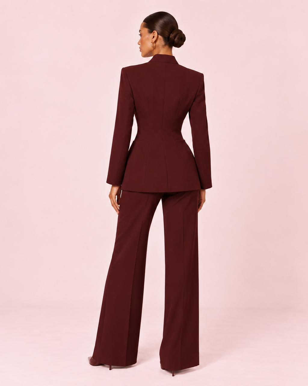 Emilie - Pantalon bordeaux