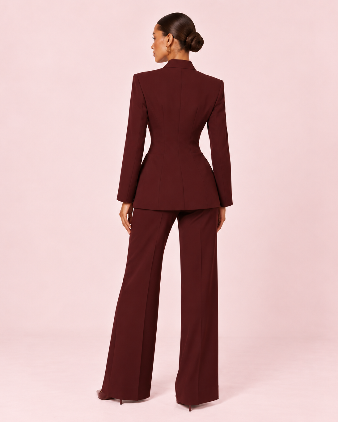 Emilie - Pantalon bordeaux