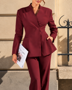 Emilie - Veste blazer bordeaux