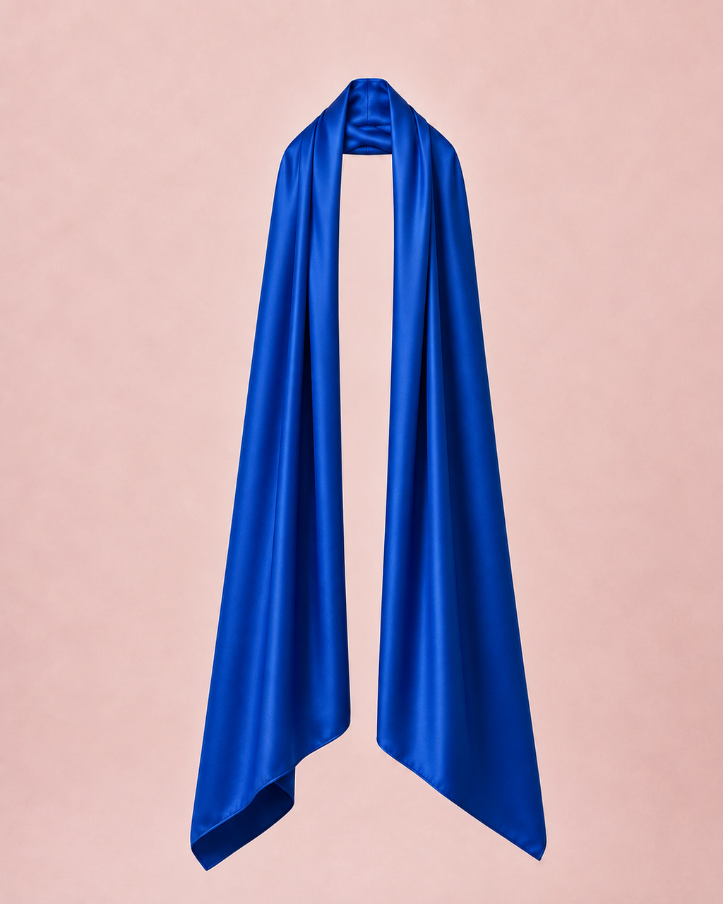 Étole bleu roi satinée