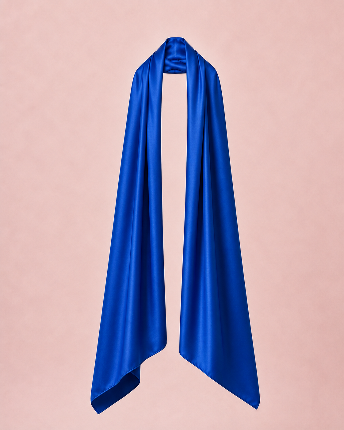 Étole bleu roi satinée