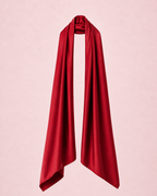 Étole rouge satinée