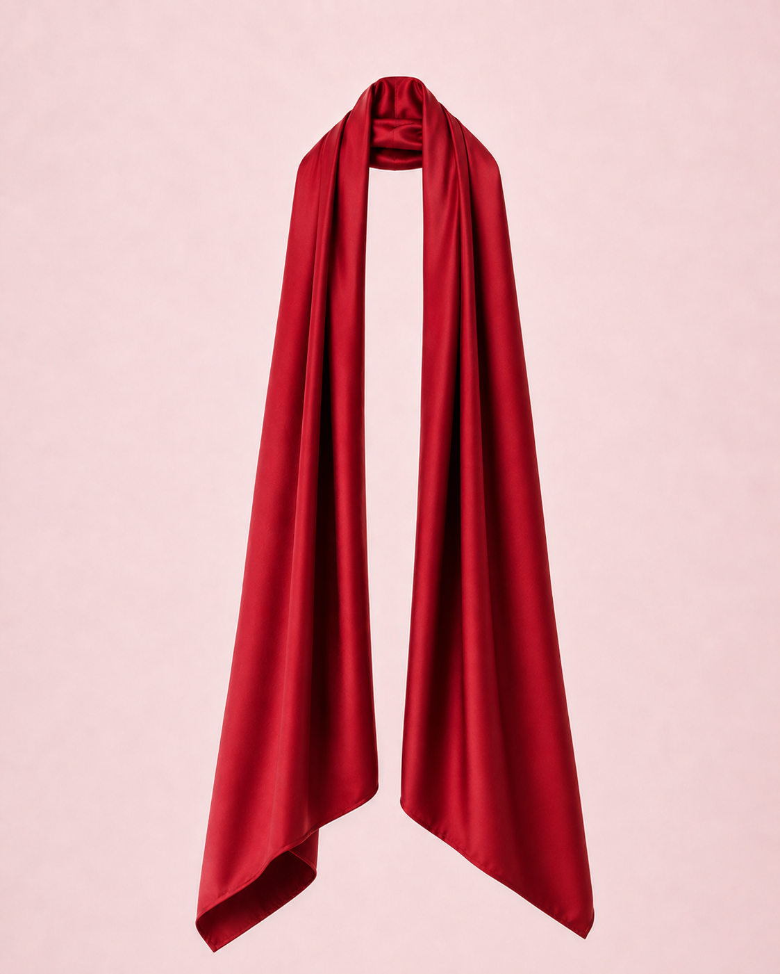 Étole rouge satinée