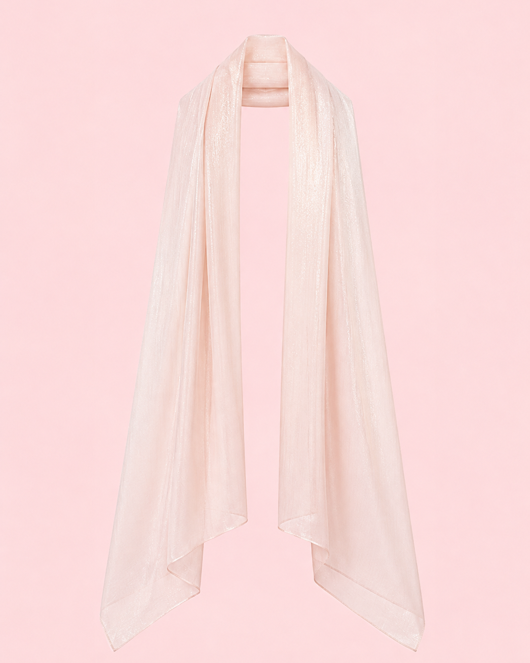 Étole rose poudré irisée