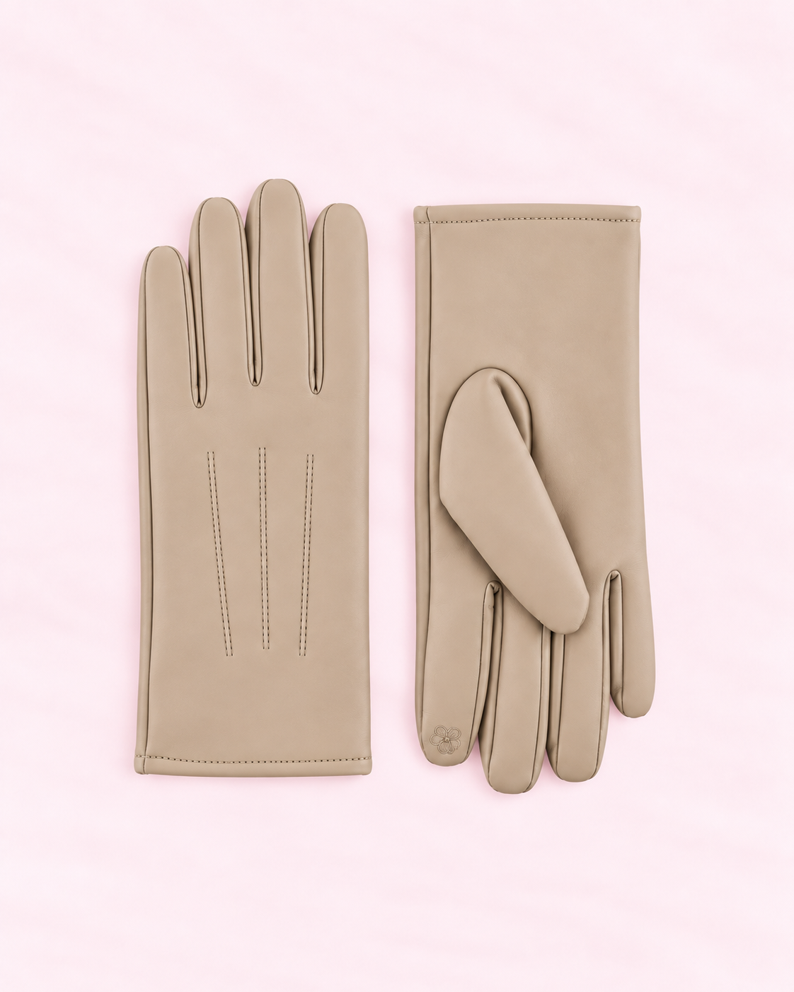 Petra – Gants simili cuir beige