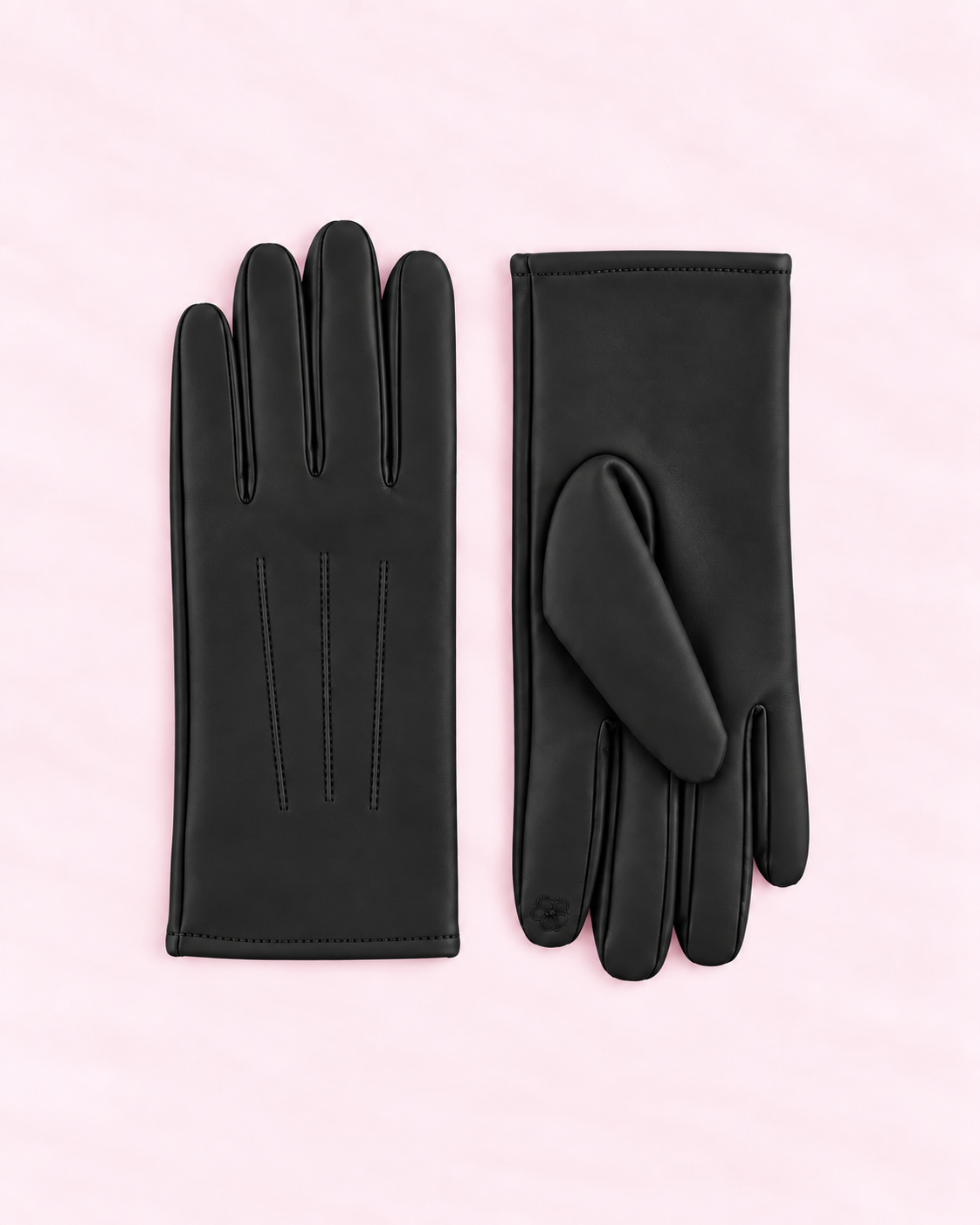 Petra – Gants simili cuir noir