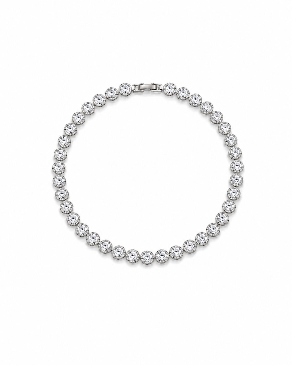 Collier Éclat rond argenté