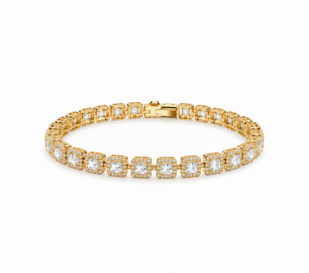 Bracelet Éclat carré doré